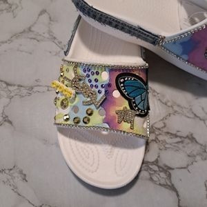 Crocs size 9 multi colored